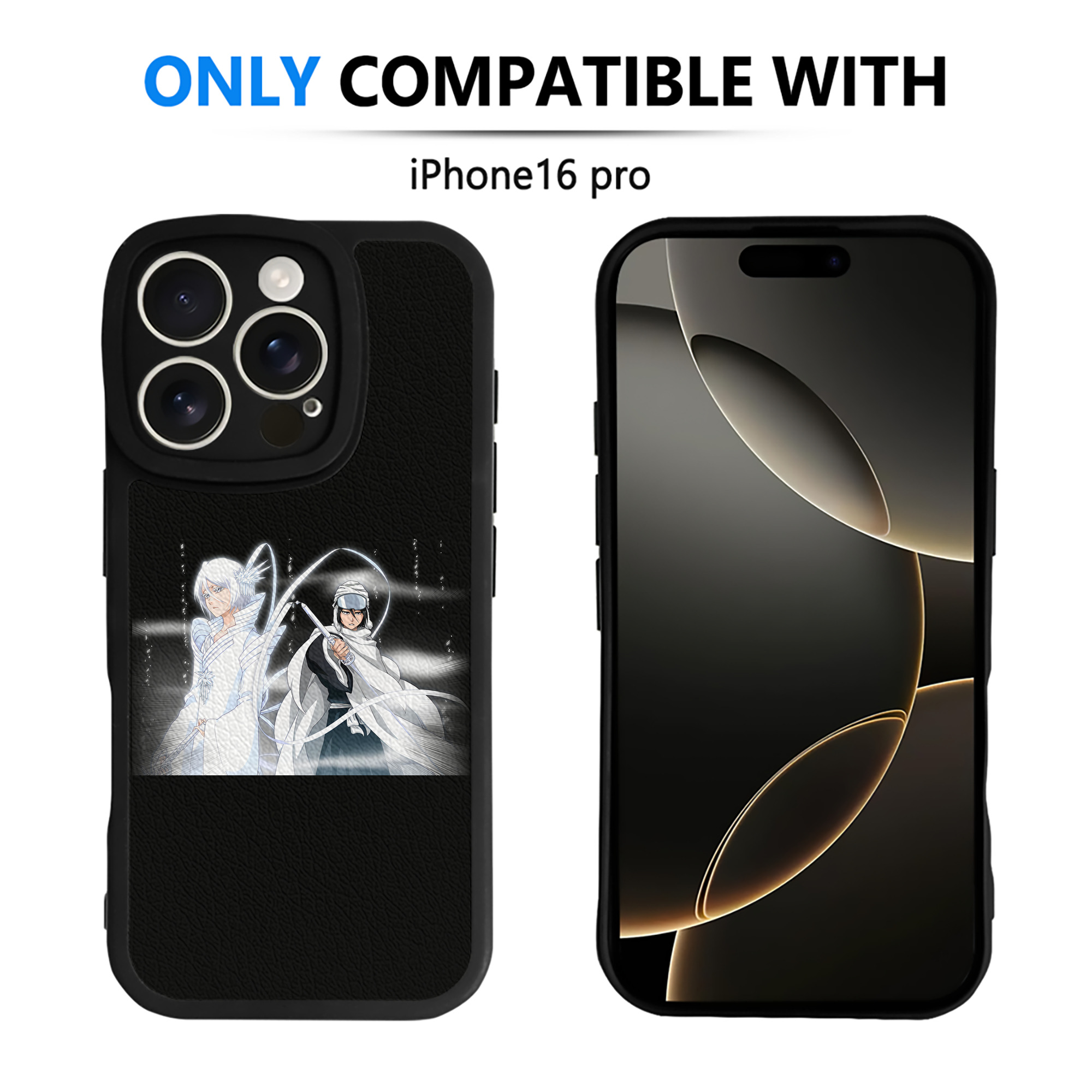 （画像用） ブリーチ 朽木ルキア BLEACH Kuchiki Rukia 【iPhone 16シリーズ対応】シリコンスマホケース（レザー調） 材質：シリコン